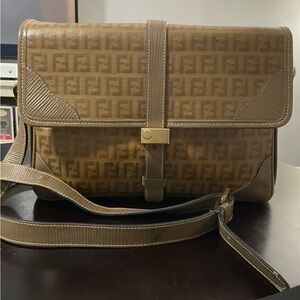 FENDI Handbag Crossbody Vintage Zucchino Zucca Coated Canvas Bag Fendi Roma SAS